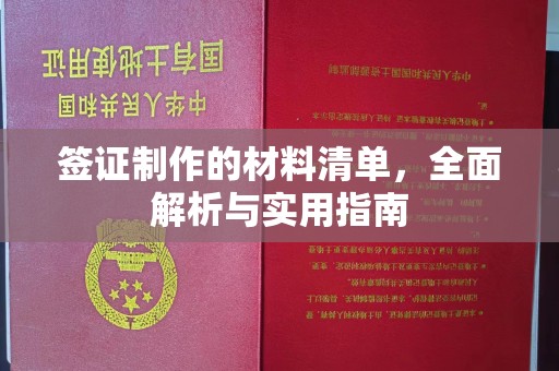 明水签证制作的材料清单，全面解析与实用指南